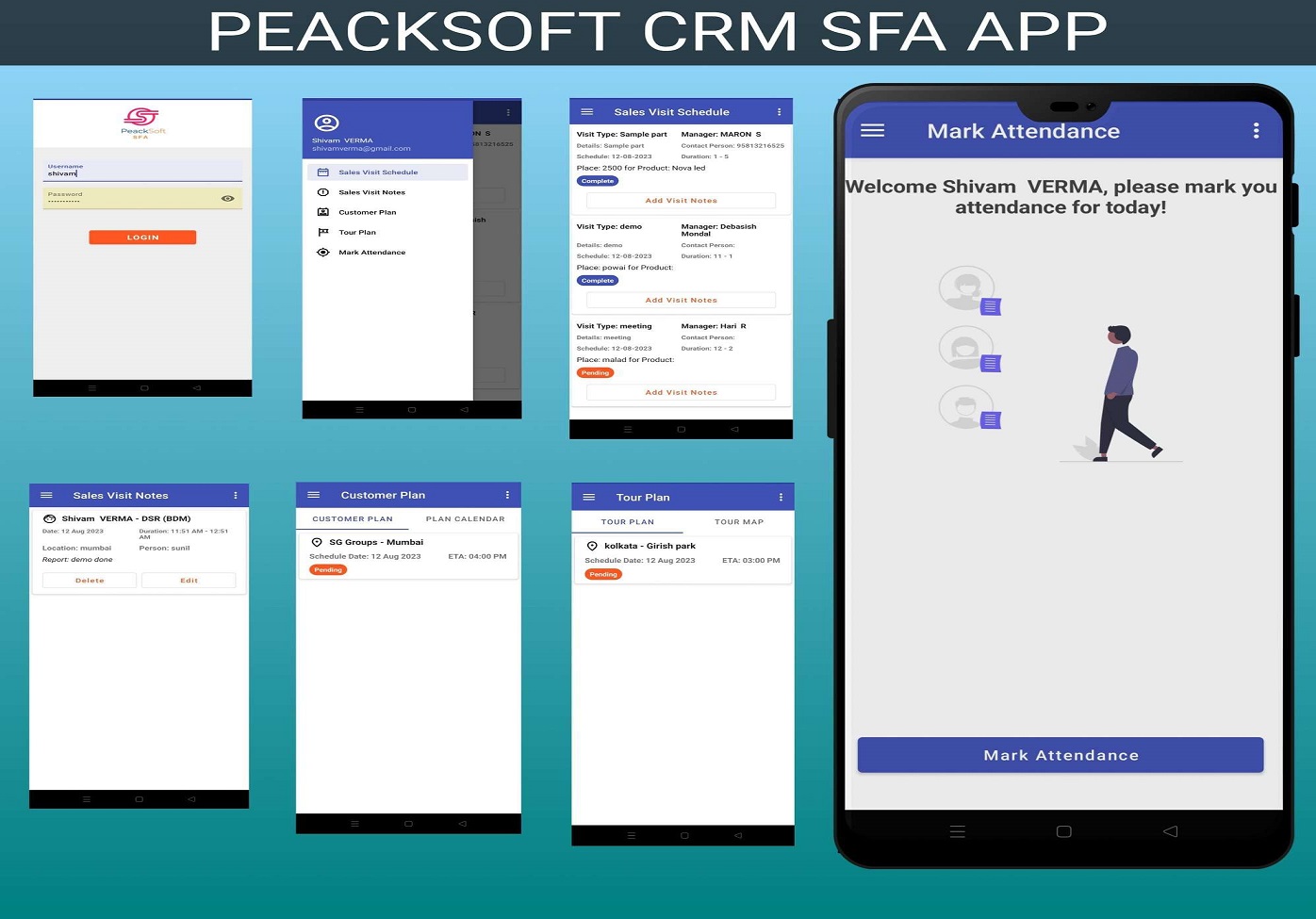 Sales Field Automation on cloud, Peacksoft CRM